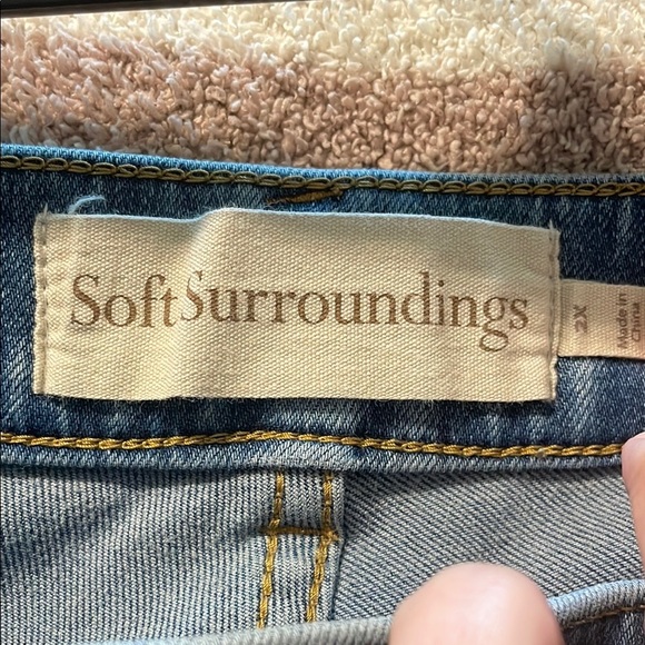 Soft Surroundings Women Relaxed Fit Pull On Blue Jeans 2X Stretch Contemporary - Picture 8 of 15